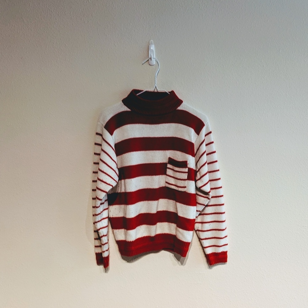 3/$55 American Weekend red striped sweater size M